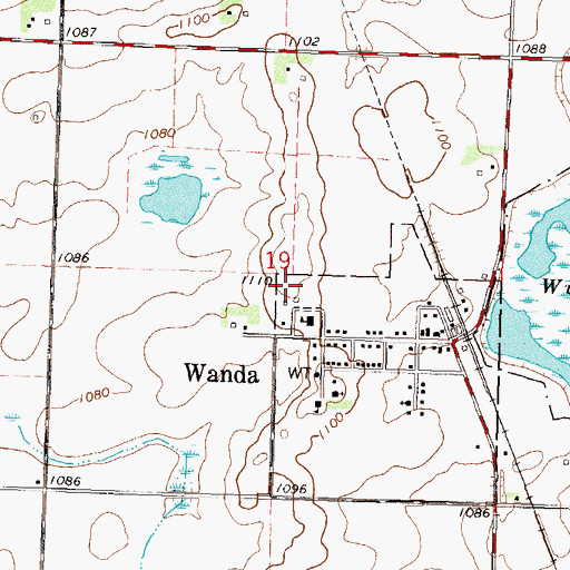 Topographic Map of Legion Field, MN