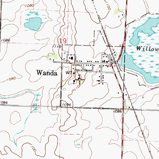 Topographic Map of Saint Mathias Church, MN