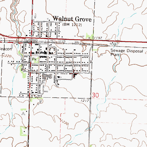 Topographic Map of Saint Paul Parish, MN