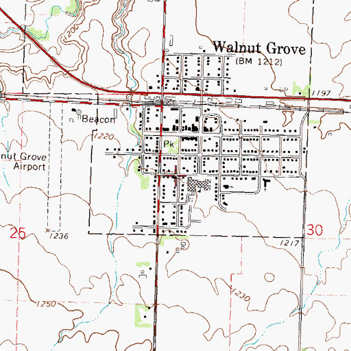 Topographic Map of Trinity Lutheran Church, MN