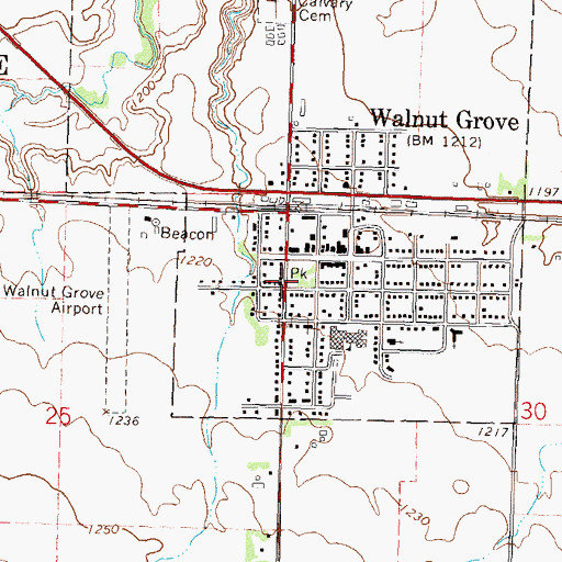 Topographic Map of Methodist Church, MN