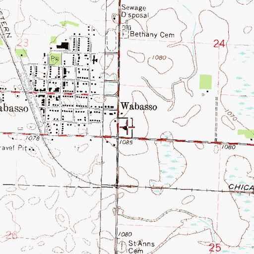 Topographic Map of Saint Matthew Lutheran Church, MN