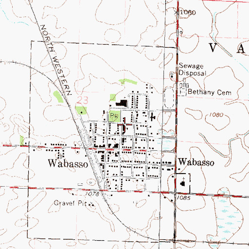 Topographic Map of Saint Anne's Elementary School, MN