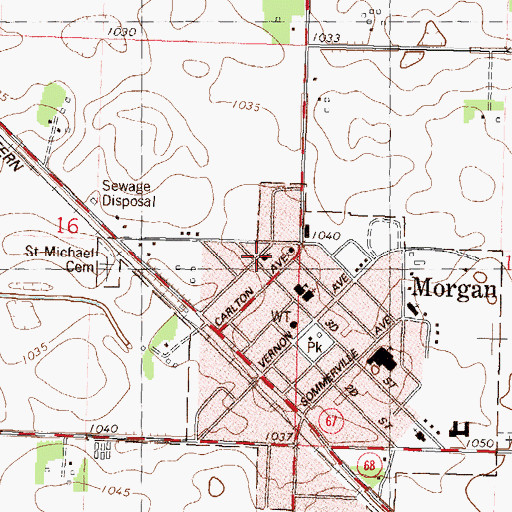 Topographic Map of Seventh Day Adventist Church, MN