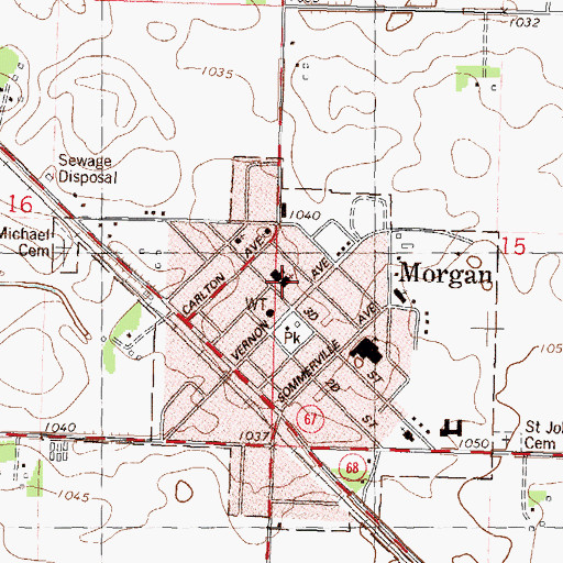 Topographic Map of Saint Michael's Convent, MN