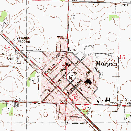 Topographic Map of Saint Michael's School, MN
