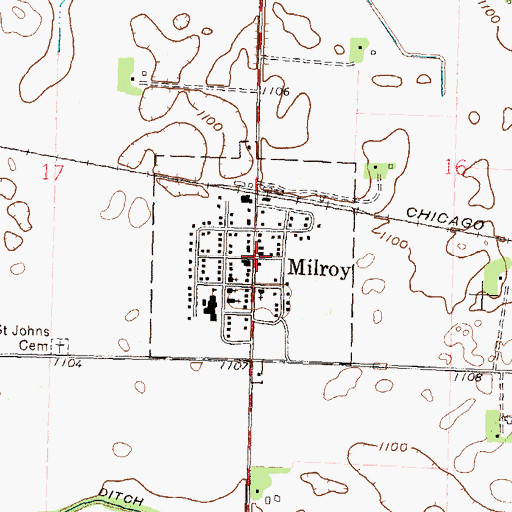 Topographic Map of Saint Michael's Church, MN