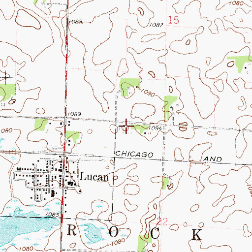 Topographic Map of Our Lady of Victory Cemetery, MN