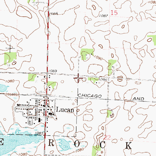 Topographic Map of Trinity Lutheran Cemetery, MN