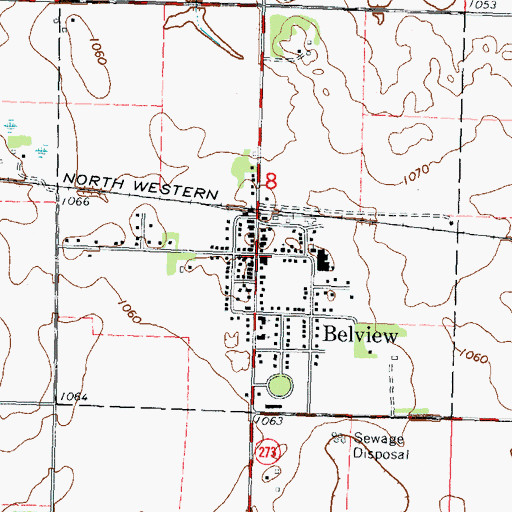 Topographic Map of Grace Lutheran Church, MN