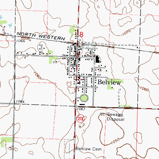 Topographic Map of Our Saviors Lutheran Church, MN