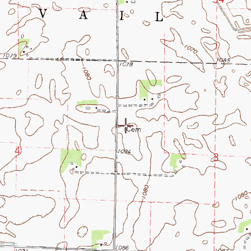 Topographic Map of Schwahn Family Plot, MN