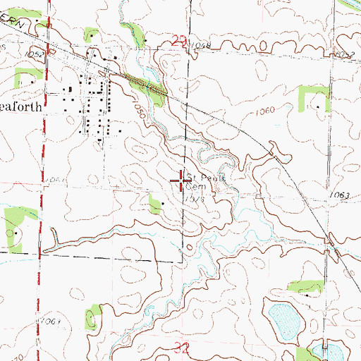 Topographic Map of Saint Pauls Cemetery, MN