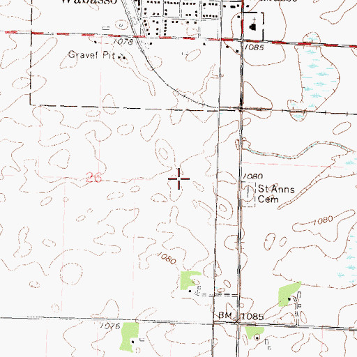 Topographic Map of Jewish Burial Plot (historical), MN