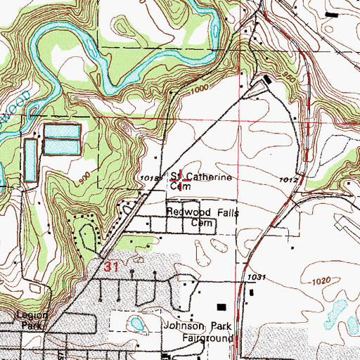 Topographic Map of Valentine Appel Burial Plot, MN