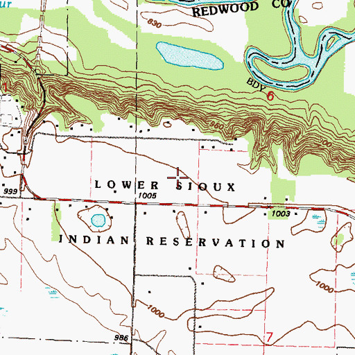 Topographic Map of Post-Newton Cemetery, MN
