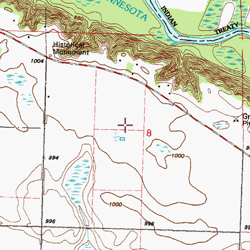 Topographic Map of Knupple Grave, MN