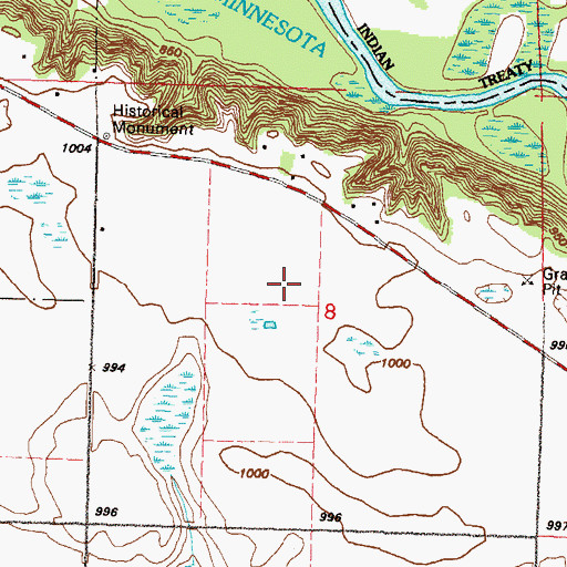Topographic Map of Andrew Robertson Grave, MN
