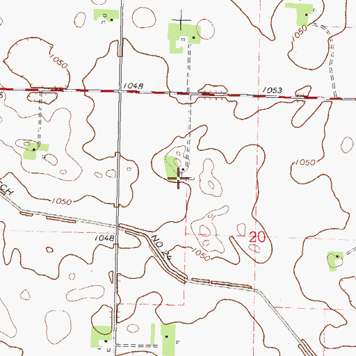 Topographic Map of Robert Montgomery Plot, MN