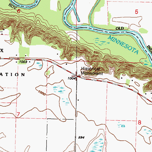 Topographic Map of Saint Cornelia's Church Historical Marker, MN