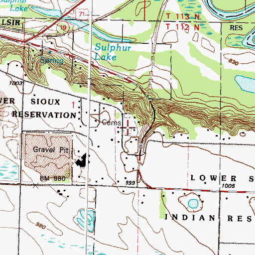 Topographic Map of Mdewakanton Repatriation Burial Site Historical Marker, MN