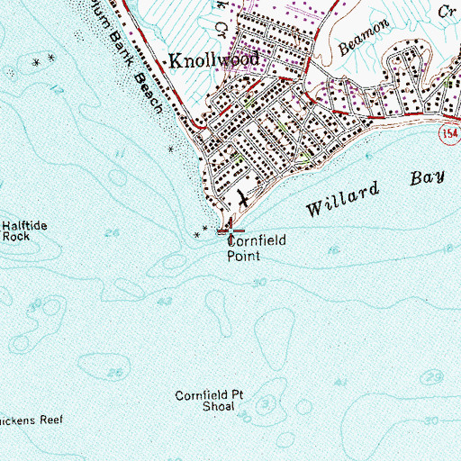 Topographic Map of Cornfield Point, CT