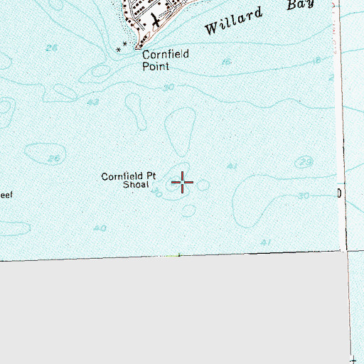 Topographic Map of Cornfield Point Shoal, CT