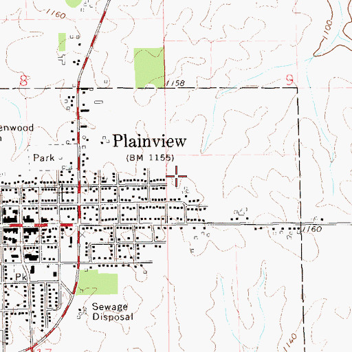 Topographic Map of Eastwood Park, MN