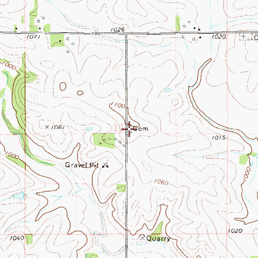 Topographic Map of Chester Cemetery, MN