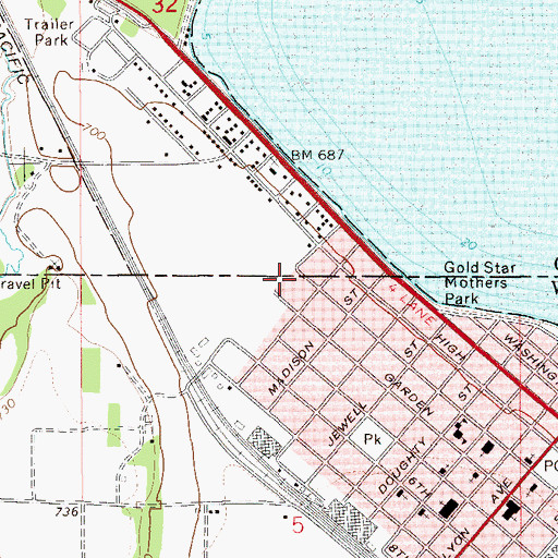 Topographic Map of North End Park, MN