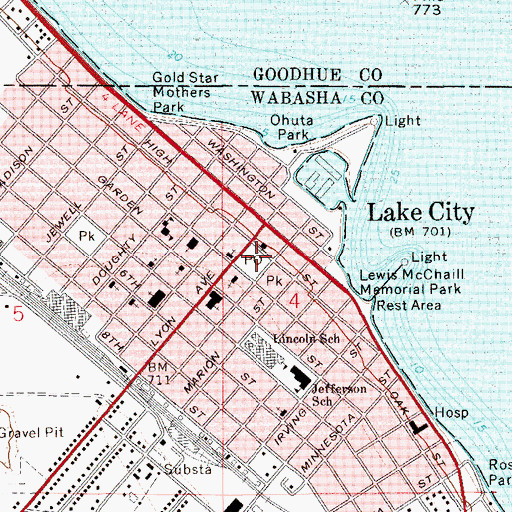 Topographic Map of Patton Park, MN