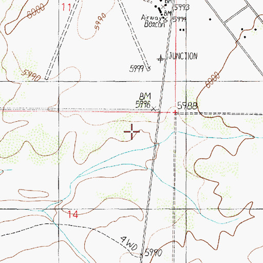 Topographic Map of Bedrock City Recreation Site, AZ