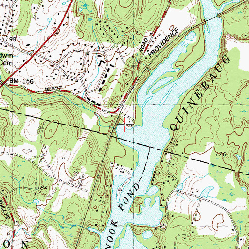 Topographic Map of Cory Brook, CT