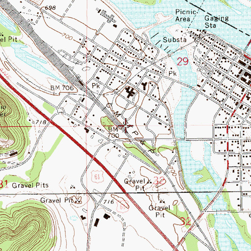 Topographic Map of Wabasha, MN