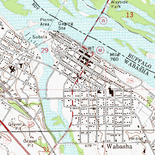 Topographic Map of Saint Felix Church, MN