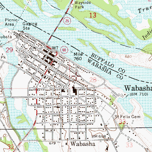 Topographic Map of Saint Paul's United Church, MN