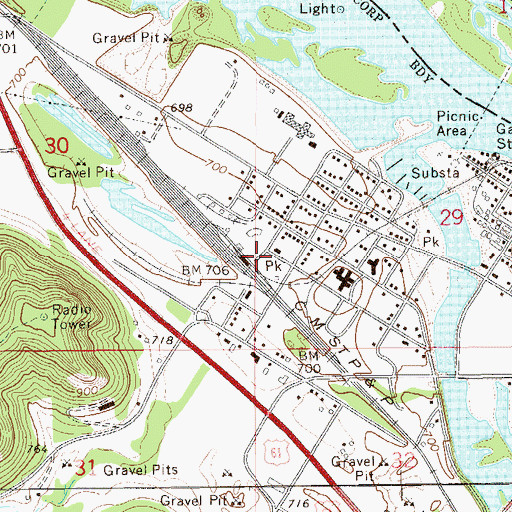 Topographic Map of Grace Memorial Episcopal Church, MN