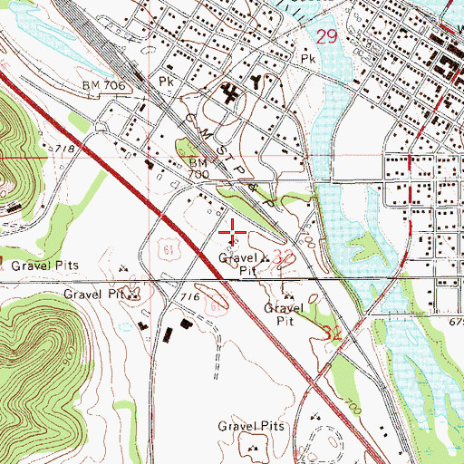 Topographic Map of Saint Elizabeth Health Care Center, MN