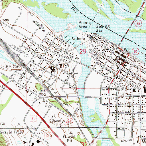 Topographic Map of Malone Park, MN