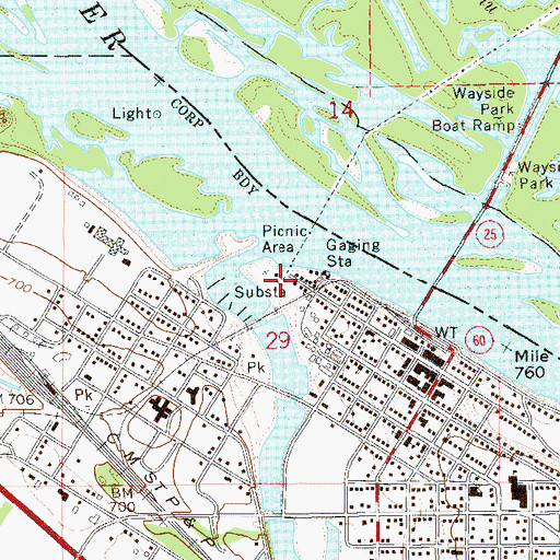Topographic Map of Beach Park, MN