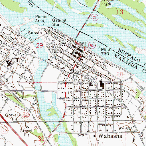 Topographic Map of Saint Felix Catholic School, MN