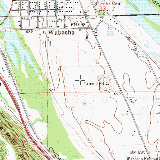 Topographic Map of Wabasha County Sheriff's Office, MN