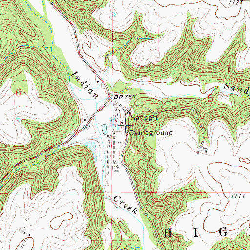 Topographic Map of Whippoorwill Ranch Kampground, MN