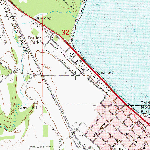 Topographic Map of Valley View Assembly of God Church, MN
