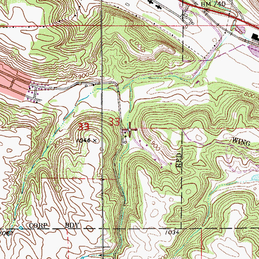 Topographic Map of Berean Baptist Church, MN