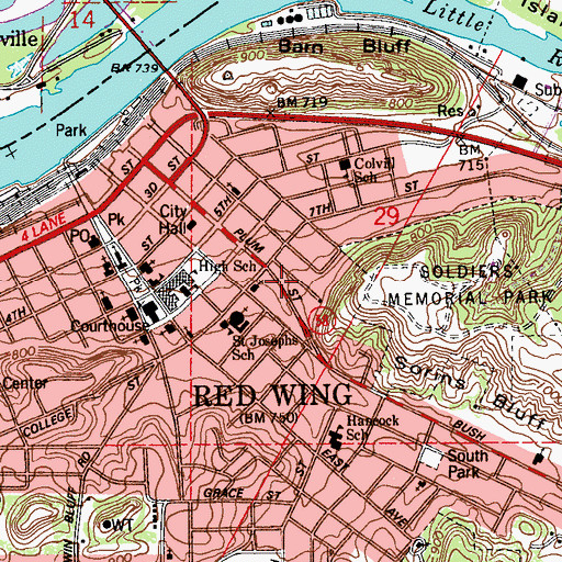Topographic Map of Open Door Alliance Church, MN