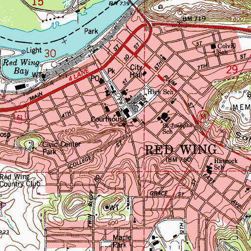 Topographic Map of Church of Christ, MN