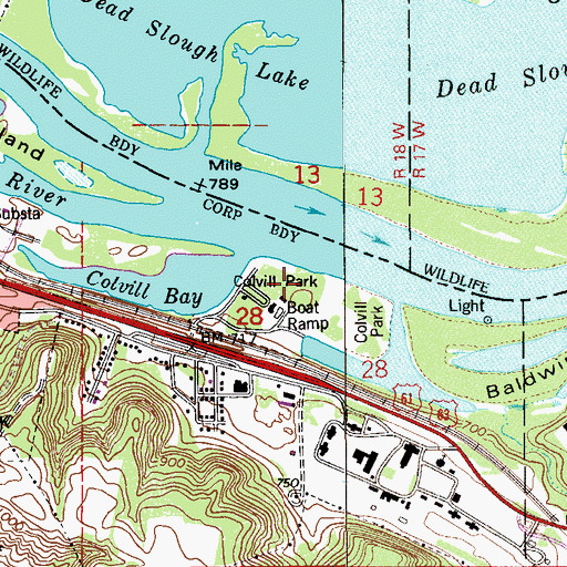 Topographic Map of William Colvill Historical Marker, MN