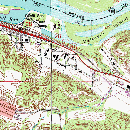 Topographic Map of Minnesota State Training School Entrance Walls, MN