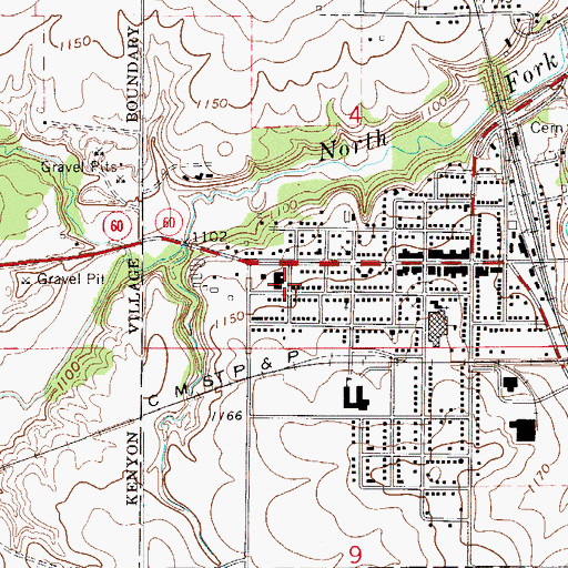 Topographic Map of Kenyon Sunset Home, MN